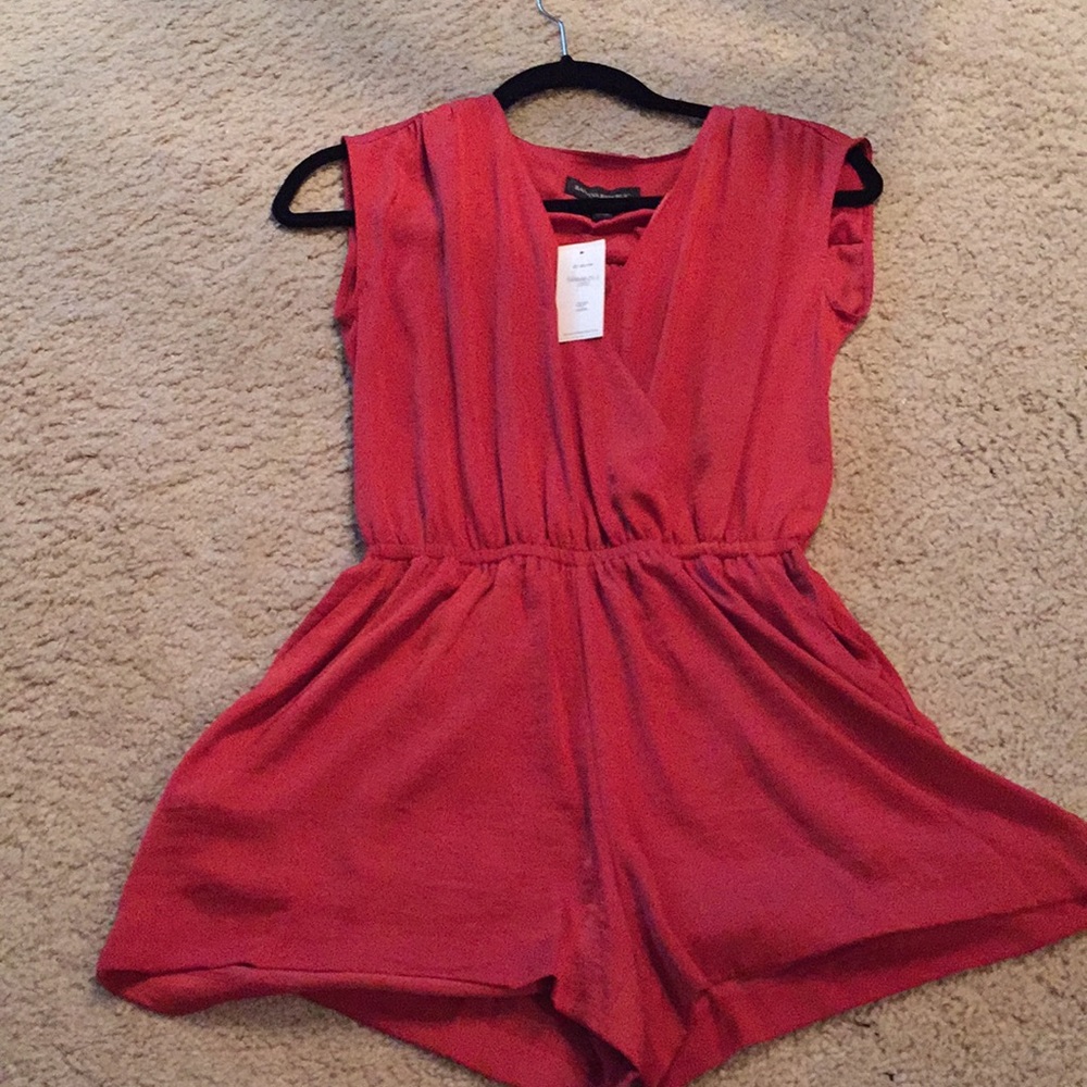 BWT Banana Republic burnt orange romper size 00P